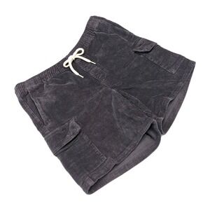RSQ Corduroy Shorts Mens Size S Dark Gray Cargo Pockets‎ Pull On Drawstring